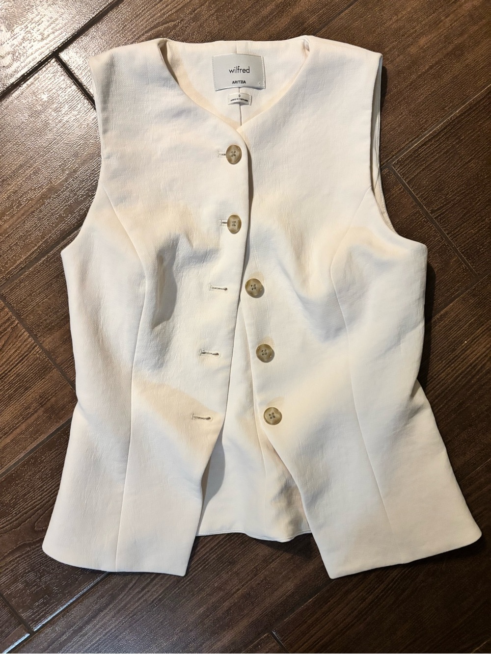 Aritzia Wilfred Regal Vest (Light Birch) 0